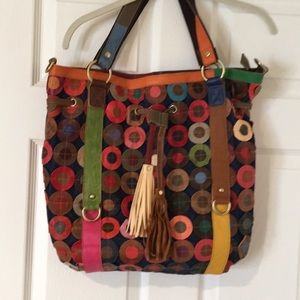 Multi-Colored 100% lambskin leather Bag